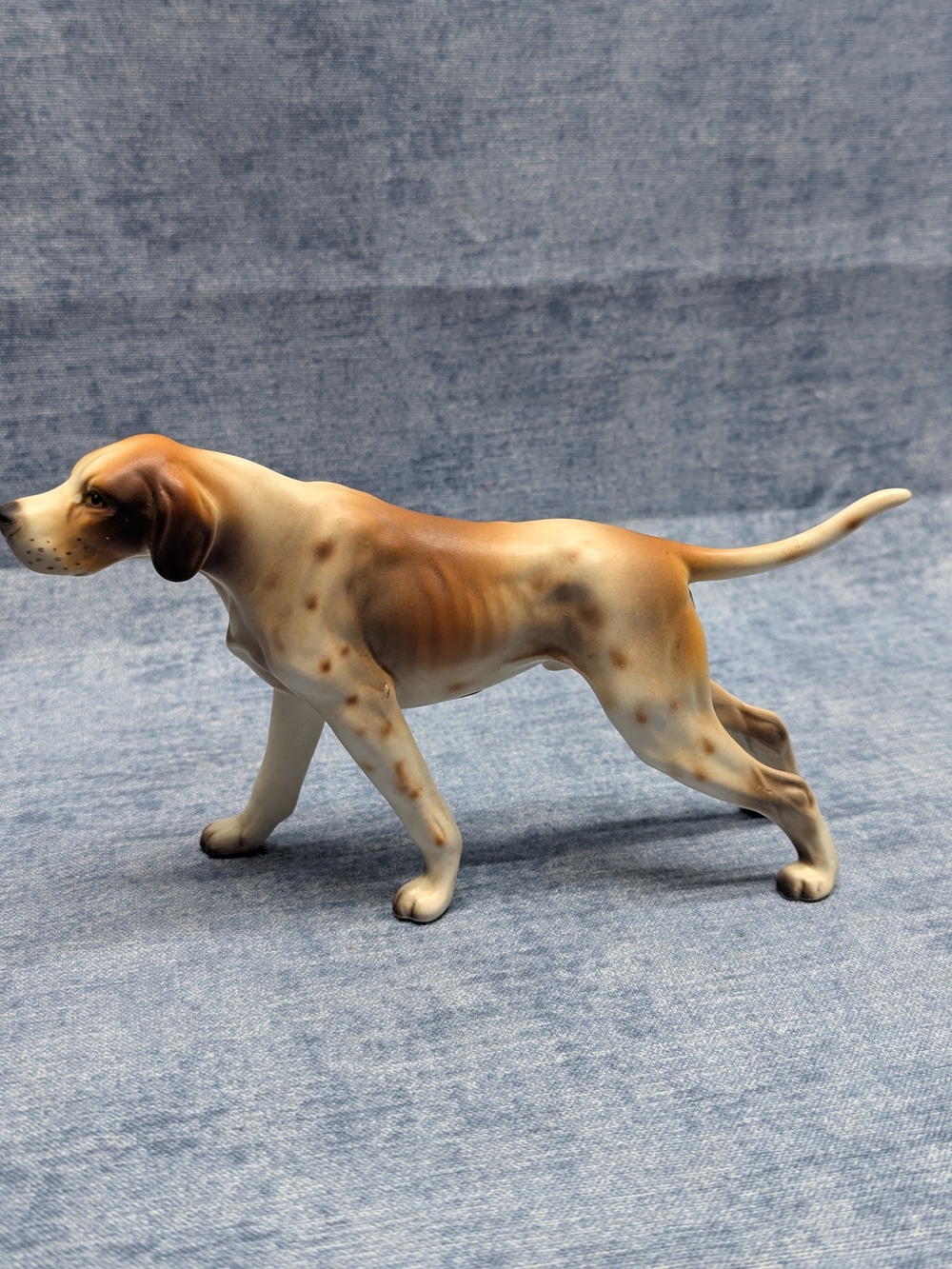 Vintage Lefton Japan Pointer Dog Figurine H80521 MCM Porcelain Hunting Hound